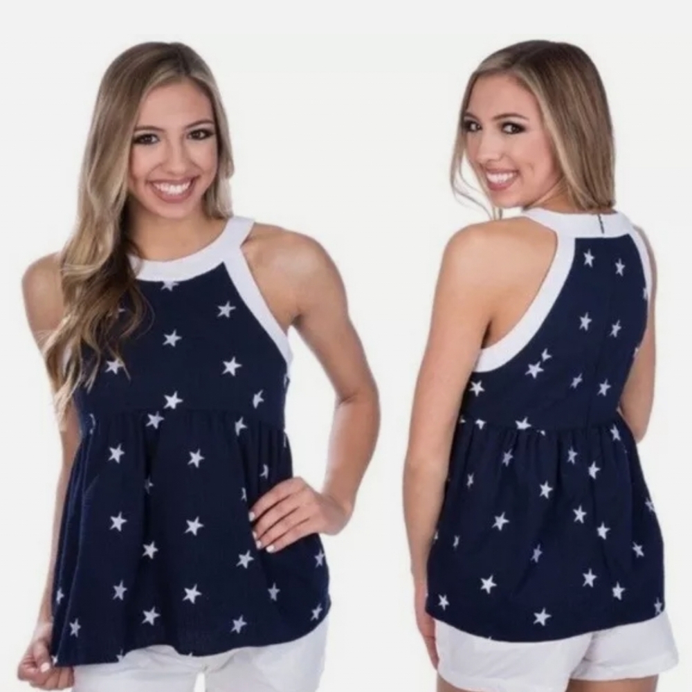 Lauren James Navy and White Stars